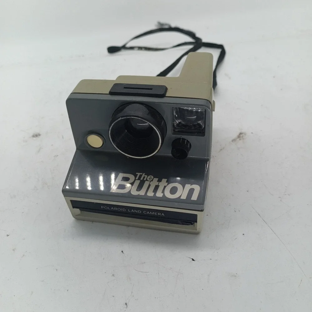 Polaroid The Button Land Camera Vintage Instant Film SX-70 Gray Tan USA a8